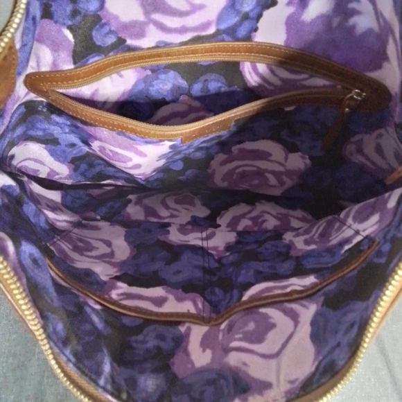 Kate Spade New York Vintage Leather Front Flap Hobo Shoulder Bag Brown - Picture 8 of 12